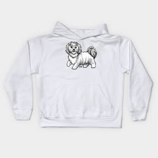 Dog - Shih Tzu - White Kids Hoodie